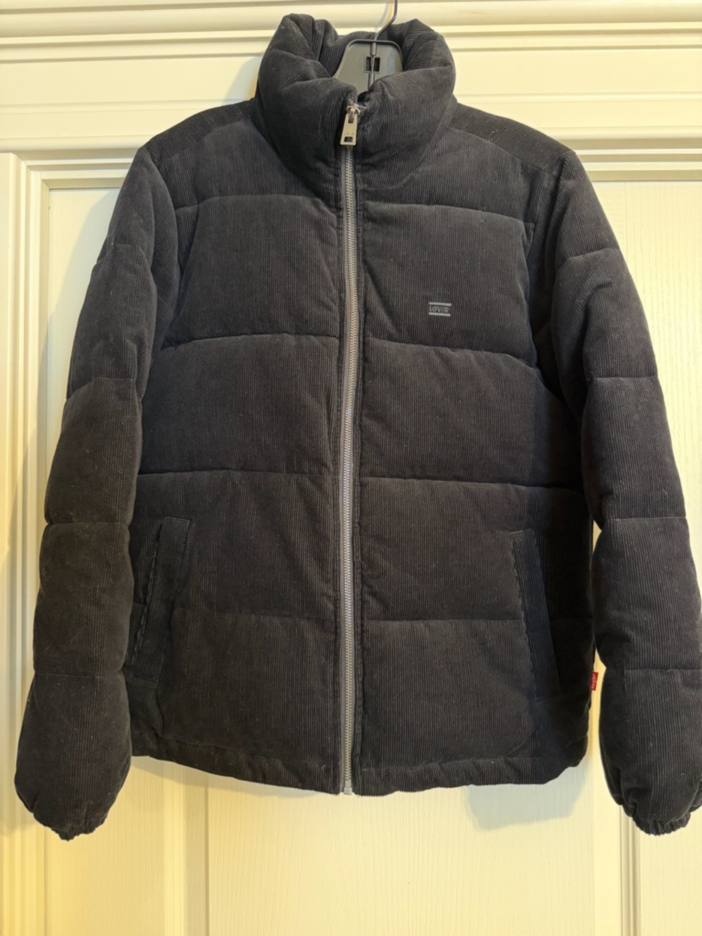 Levi's Black Corduroy Quilted Puffer Jacket